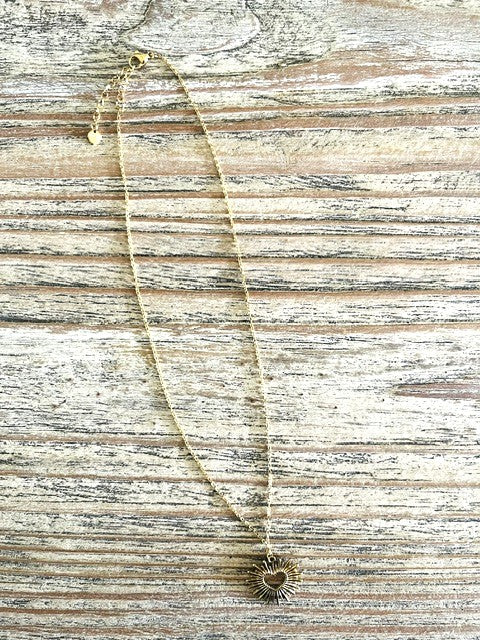 ✨ Collier Cœur Brillant – Or, acier inoxydable