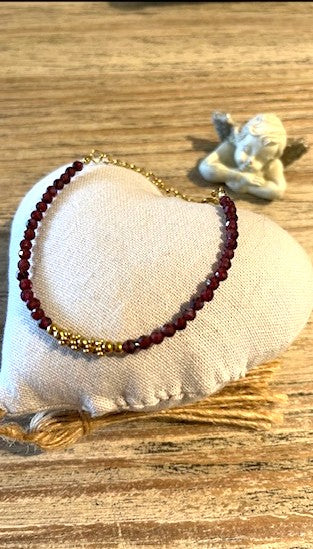 ✨ Bracelet – Grenat Rhodolite