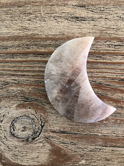 Croissant de Lune - Pierre de Lune beige - 60 à 70 mm A