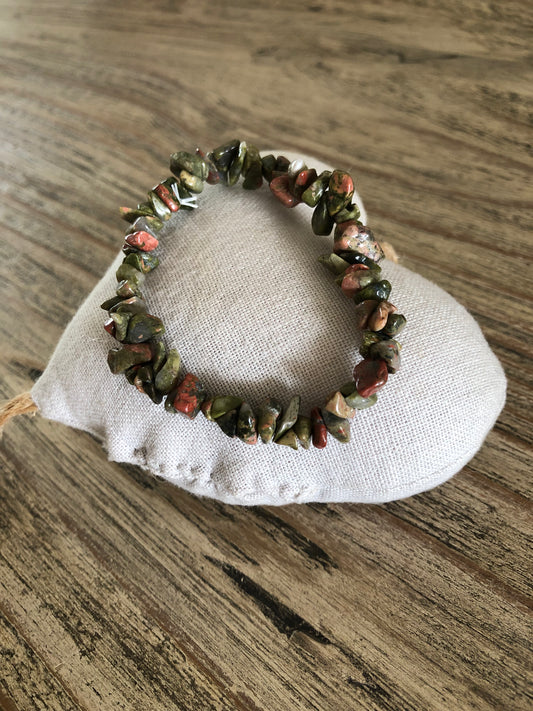 Bracelet baroque Unakite A