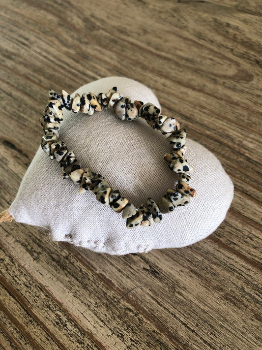 Bracelet baroque Jaspe Dalmatien AB