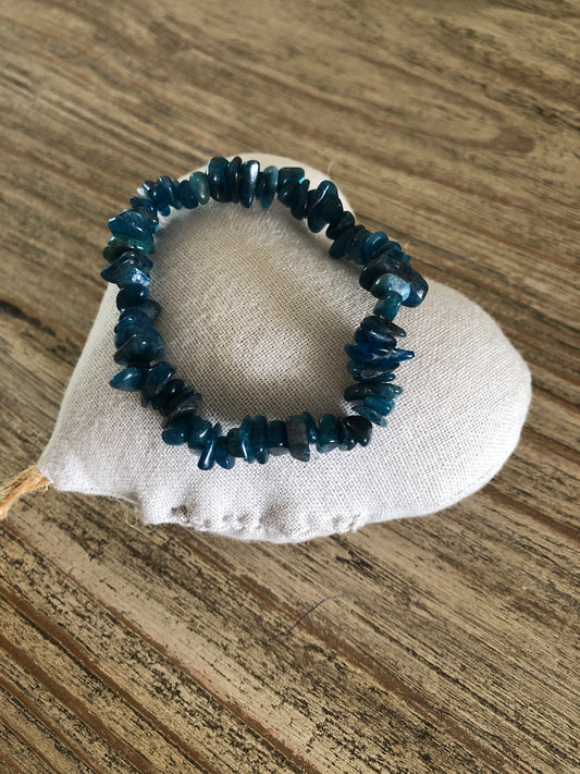 Bracelet baroque Apatite Bleue A+