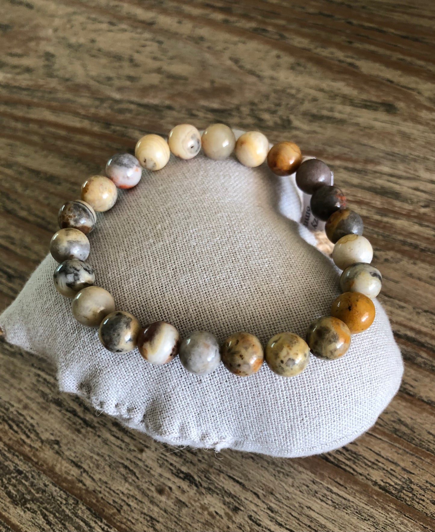 Bracelet boule Agate Crazy - 8mm AB