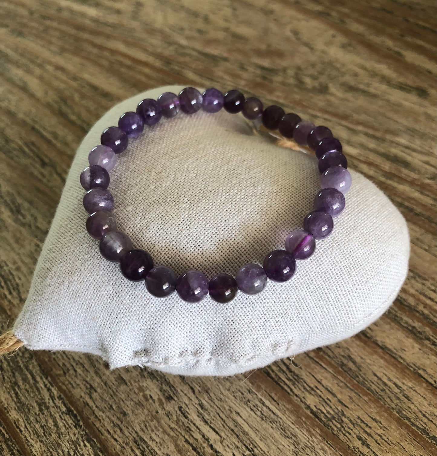 Bracelet boule Améthyste - 6 mm A