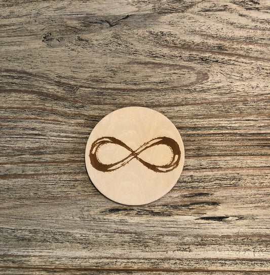 ♾️ Plaque en Bois – Symbole Infini  - 100 mm