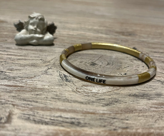 Bracelet ONE LIFE – Marron – 5 mm