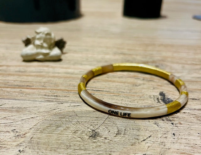 Bracelet ONE LIFE – Beige – 5 mm